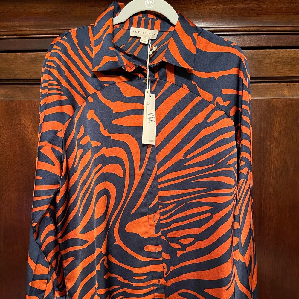 Lovestitch zebra blouse NWT